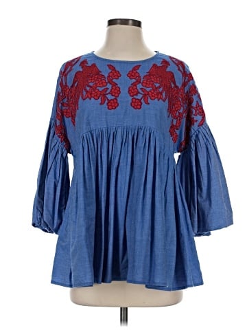 Hemant & Nandita 3/4 Sleeve Blouse (view 1)
