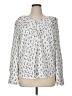 Ann Taylor 100% Polyester Silver Long Sleeve Blouse Size XL - photo 1