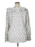 Ann Taylor 100% Polyester Silver Long Sleeve Blouse Size XL - photo 2