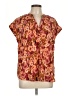 Vince Camuto 100% Polyester Orange Short Sleeve Blouse Size L - photo 1