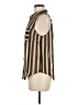 Timing 100% Polyester Stripes Tan Sleeveless Blouse Size M - photo 5
