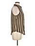 Timing 100% Polyester Stripes Tan Sleeveless Blouse Size M - photo 4