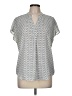 Jones & Co 100% Polyester Polka Dots Gray Short Sleeve Blouse Size M - photo 1