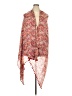 POOL TO PARTY 100% Viscose Red Pink Poncho One size - photo 1