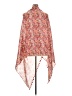 POOL TO PARTY 100% Viscose Red Pink Poncho One size - photo 2