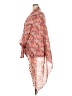 POOL TO PARTY 100% Viscose Red Pink Poncho One size - photo 5