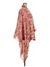 POOL TO PARTY 100% Viscose Red Pink Poncho One size - photo 4