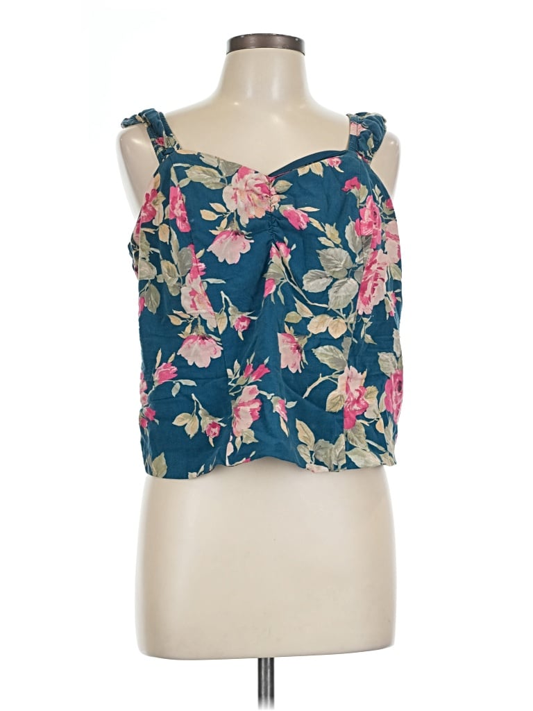 Pre-owned Torrid Sleeveless Blouse In Teal