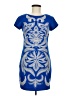 Quinn Graphic Blue Cocktail Dress Size S - photo 1