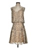 Ark & Co. 100% Polyester Paisley Tan Cocktail Dress Size S - photo 1