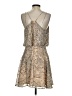 Ark & Co. 100% Polyester Paisley Tan Cocktail Dress Size S - photo 2
