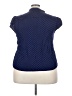 Kenar 100% Rayon Polka Dots Blue Sleeveless Button-Down Shirt Size 3X - photo 2