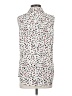 Apt. 9 Polka Dots White Sleeveless Button-Down Shirt Size S - photo 2