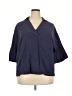 Collection 100% Cotton Blue 3/4 Sleeve Blouse Size XXXL - photo 1