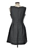 Tulle Solid Gray Casual Dress Size L - photo 2