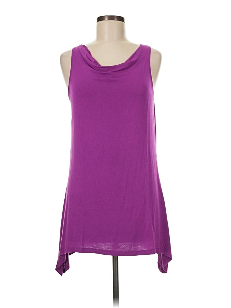 Pre-owned Gaiam Sleeveless Top Purple Cowl Neck Tops
