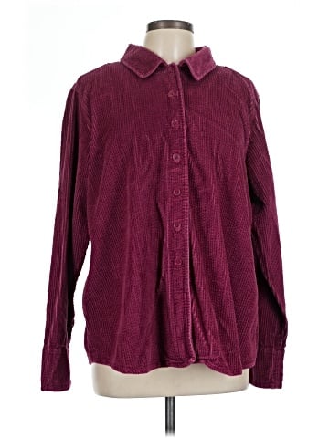 Denim & Co Long Sleeve Button-Down Shirt (view 1)