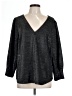 Ro & De 100% Polyester Metallic Black Long Sleeve Blouse Size XL - photo 1