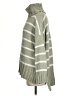 Neely 100% Polyester Stripes Green Turtleneck Sweater Size S - photo 5
