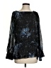 Waverly Grey 100% Polyester Black Long Sleeve Blouse Size S - photo 1