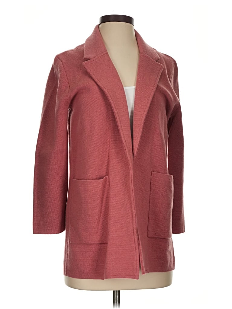 Pre-owned Jcrew Coat In Burgundy