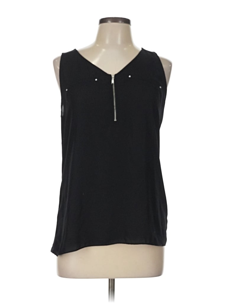 Pre-owned Fortune + Ivy Sleeveless Blouse In Black