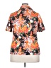 Nikki Floral Orange Short Sleeve Blouse Size XXL (estimated) - photo 2