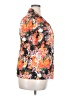 Nikki Floral Orange Short Sleeve Blouse Size XXL (estimated) - photo 4