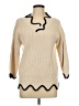 JOA Chevron-herringbone Ivory Pullover Sweater Size L - photo 1
