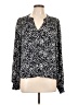 Evereve 100% Polyester Animal Print Black Long Sleeve Blouse Size L - photo 1