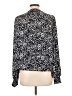 Evereve 100% Polyester Animal Print Black Long Sleeve Blouse Size L - photo 2