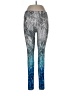 Pink Lotus Graphic Blue Leggings Size L - photo 1
