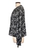 Evereve 100% Polyester Animal Print Black Long Sleeve Blouse Size L - photo 5