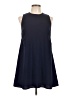 American Apparel Solid Blue Casual Dress Size L - photo 1