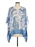 Susan Graver 100% Polyester Blue 3/4 Sleeve Blouse Size M - photo 1