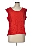 Adiva 100% Polyester Red Sleeveless Blouse Size L - photo 1