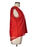 Adiva 100% Polyester Red Sleeveless Blouse Size L - photo 4
