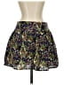 Bebe 100% Rayon Floral Black Casual Skirt Size XS - photo 1