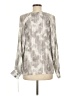 Calvin Klein 100% Polyester Silver Long Sleeve Blouse Size M - photo 2