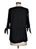 Lily White Black 3/4 Sleeve Blouse Size M - photo 2