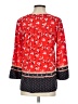 Unbranded 100% Rayon Red 3/4 Sleeve Blouse Size S - photo 2