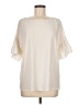 Ann Taylor 100% Polyester Ivory Short Sleeve Blouse Size M - photo 1