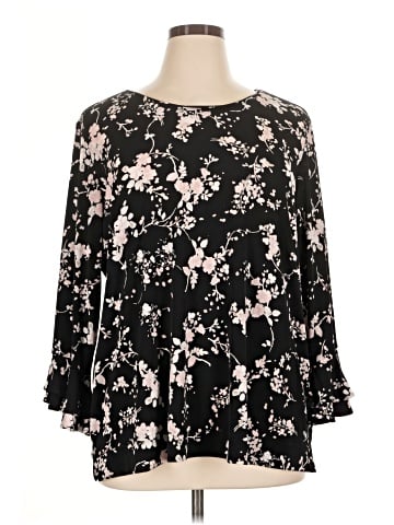 Karl Lagerfeld Paris Long Sleeve Blouse (view 1)