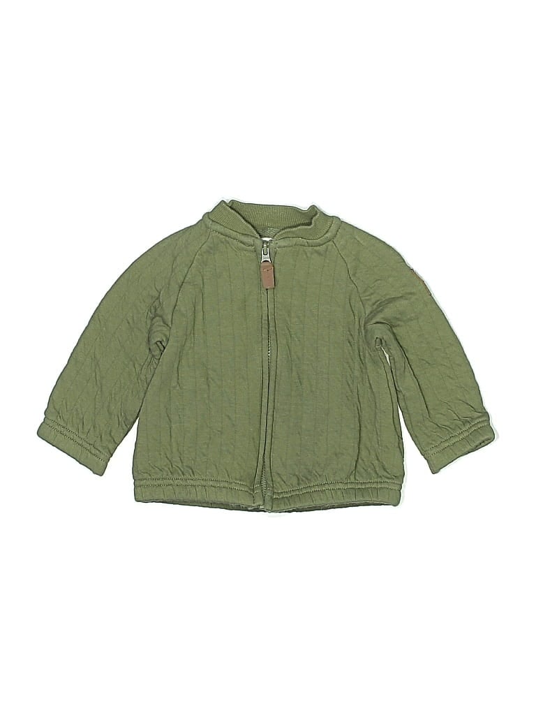 Pre-owned Carter's Babies' Zip Up Hoodie In Green