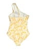 Kona Sol Floral Yellow One Piece Swimsuit Size M - photo 2