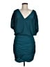 Ramy Brook 100% Polyester Solid Teal Cocktail Dress Size 8 - photo 1
