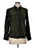 Alexander Jordan 100% Rayon Animal Print Green Long Sleeve Blouse Size M - photo 1