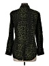 Alexander Jordan 100% Rayon Animal Print Green Long Sleeve Blouse Size M - photo 2