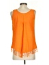 Cato 100% Cotton Orange Sleeveless Blouse Size S - photo 2