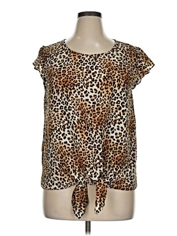Green Envelope Short Sleeve Blouse (view 1)